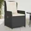 Image de vidaXL Chaises inclinables de jardin lot de 2 noir résine tressée fauteuil de jardin inclinable fauteuil inclinable de 368652
