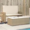 Image de Banc De Jardin Et Coussins Et Repose-pied Beige Résine Tressée Vidaxl