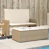 Image de vidaXL Banc de jardin et coussins et repose-pied beige résine tressée banc dextérieur banc de patio siège de jardin 368411