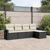 Image de vidaXL Salon de jardin 5 pcs avec coussins noir résine tressée 3220085