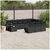 Image de Vidaxl salon de jardin 11 pcs avec coussins noir résine tressée