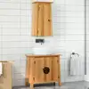 Image de Ensemble De Meubles De Salle De Bain 2 Pcs Bois De Pin Massif Vidaxl