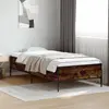 Image de Cadre De Lit Sans Matelas Chêne Fumé 90x190 Cm Vidaxl