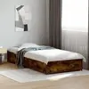 Image de Cadre De Lit Sans Matelas Chêne Fumé 75x190 Cm Vidaxl