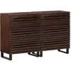 Image de Buffets 2 Pcs 60x34x75 Cm Bois Massif De Manguier Vidaxl