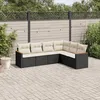 Image de Salon de jardin - vidaXL - 6 pcs - Résine tressée - Coussins amovibles - Acier enduit de poudre