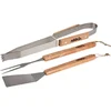 Image de Set D'ustensiles De Barbecue Avec Manche En Bois - Bbq