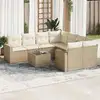 Image de Salon De Jardin Modulable Vidaxl Resine Tressee Beige 9 Pieces 62.0 X 62 X 69 8 Personnes