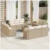 Image de Vidaxl salon de jardin avec coussins 13 pcs beige résine tressée