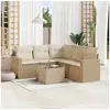 Image de Vidaxl salon de jardin avec coussins 6 pcs beige résine tressée