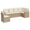 Image de Vidaxl salon de jardin avec coussins 6 pcs beige résine tressée