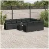 Image de Vidaxl salon de jardin 11 pcs avec coussins noir résine tressée
