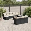 Image de vidaXL Salon de jardin 11 pcs avec coussins noir résine tressée 3256210