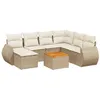 Image de Salon de jardin - VIDAXL - 8 pièces - Beige - Résine tressée - Coussins épais