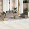 Image de vidaXL Salon de jardin avec coussins 8 pcs beige résine tressée 3257732