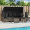 Image de vidaXL Salon de jardin 5 pcs avec coussins gris résine tressée 3261553