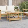 Image de vidaXL Table basse 90x50x45 cm bambou table dappoint bout de canapé table daccent table de salon table centrale 366473