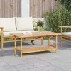 Image de vidaXL Table basse 110x55x45 cm bambou table dappoint bout de canapé table daccent table de salon table centrale 366474