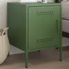 Image de Table De Chevet Vert Olive 36x39x50,5 Cm Acier Vidaxl