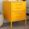Image de Table De Chevet Jaune Moutarde 36x39x50,5 Cm Acier Vidaxl