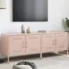 Image de vidaXL Meubles TV 2 pcs rose 68x39x50 5 cm acier support TV buffet TV meuble multimédia banc TV armoire hifi centre de 842937