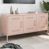 Image de vidaXL Meuble TV rose 1005x39x505 cm acier support TV buffet TV meuble multimédia banc TV armoire hifi centre de 842947