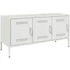 Image de Meuble Tv Blanc 100,5x39x50,5 Cm Acier Vidaxl