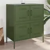 Image de Buffet Vert Olive 68x39x79 Cm Acier Vidaxl