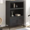 Image de vidaXL Buffet haut noir 68x39x113 cm acier 842970