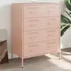 Image de Buffet Rose 68x39x89 Cm Acier Vidaxl