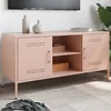 Image de vidaXL Meuble TV rose 1005x39x505 cm acier support TV buffet TV meuble multimédia banc TV armoire hifi centre de 842989