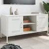 Image de Meuble Tv Blanc 100,5x39x50,5 Cm Acier Vidaxl