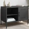 Image de vidaXL Meuble TV noir 68x39x505 cm acier support TV buffet TV meuble multimédia banc TV armoire hifi 842994