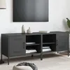 Image de vidaXL Meubles TV 2 pcs noir 68x39x50 5 cm acier support TV buffet TV meuble multimédia banc TV armoire hifi 842995