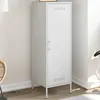 Image de vidaXL Buffet haut blanc 36x39x113 cm acier buffet placard armoire latérale armoire armoire de rangement armoire 843011