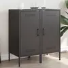 Image de Buffets 2 Pcs Noir 36x39x79 Cm Acier Vidaxl