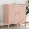 Image de vidaXL Buffets 2 pcs Armoires avec Pieds Placards avec Porte Meubles de Rangement Salon Chambre à Coucher Rose 36x39x79 843015
