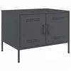 Image de Table Basse Anthracite 68x50x50,5 Cm Acier Vidaxl