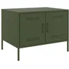 Image de vidaXL Table Basse Table dAppoint avec Pieds Bout de Canapé avec Porte Meuble de Rangement Salle de Séjour Vert Olive 843034