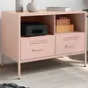 Image de Meuble Tv Rose 68x39x50,5 Cm Acier Vidaxl