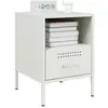 Image de Vidaxl table de chevet blanc 36x39x50,5 cm acier