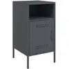 Image de Table De Chevet Anthracite 36x39x68 Cm Acier Vidaxl