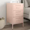 Image de Table De Chevet Rose 36x39x68 Cm Acier Vidaxl