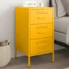 Image de Table De Chevet Jaune Moutarde 36x39x68 Cm Acier Vidaxl