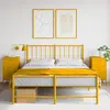 Image de Tables De Chevet 2 Pcs Jaune Moutarde 36x39x68 Cm Acier Vidaxl
