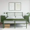Image de Tables De Chevet 2 Pcs Vert Olive 36x39x68 Cm Acier Vidaxl