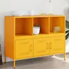 Image de Buffet Jaune Moutarde 100,5x39x79 Cm Acier Vidaxl