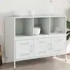 Image de Buffet Blanc 100,5x39x79 Cm Acier Vidaxl