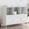 Image de vidaXL Buffet Armoire avec Pieds et Compartiments Placard avec Porte Meuble de Rangement Salon Intérieur Blanc 843095