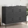 Image de vidaXL Buffet Armoire avec Pieds et Compartiments Placard avec Porte Meuble de Rangement Salon Intérieur Noir 843096